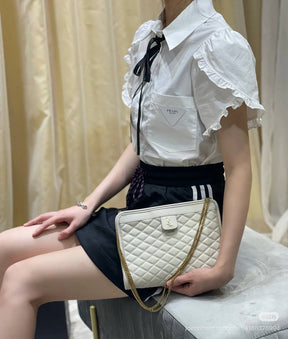 YSL Victoria Quilted Shoulder Bag