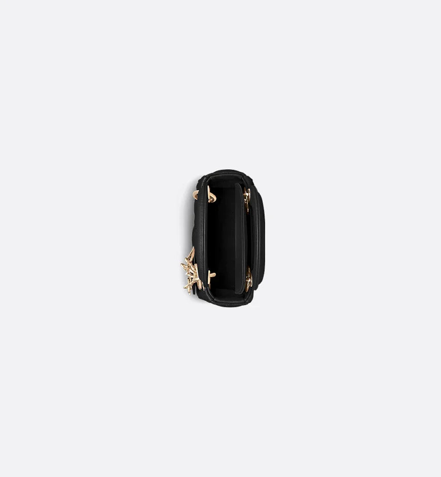 Micro sac Ladÿ Diôr d'agneau Cannage noir