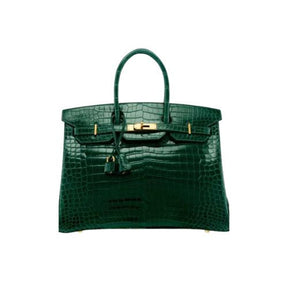 BIRKIN 35 CROCO VERT POUR FEMME