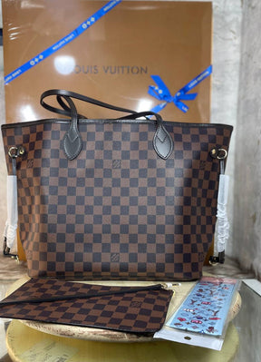 LV Sac Neverfull MM En cuir