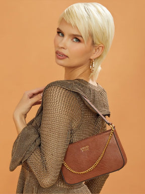 Sac bandoulière Katey, marron