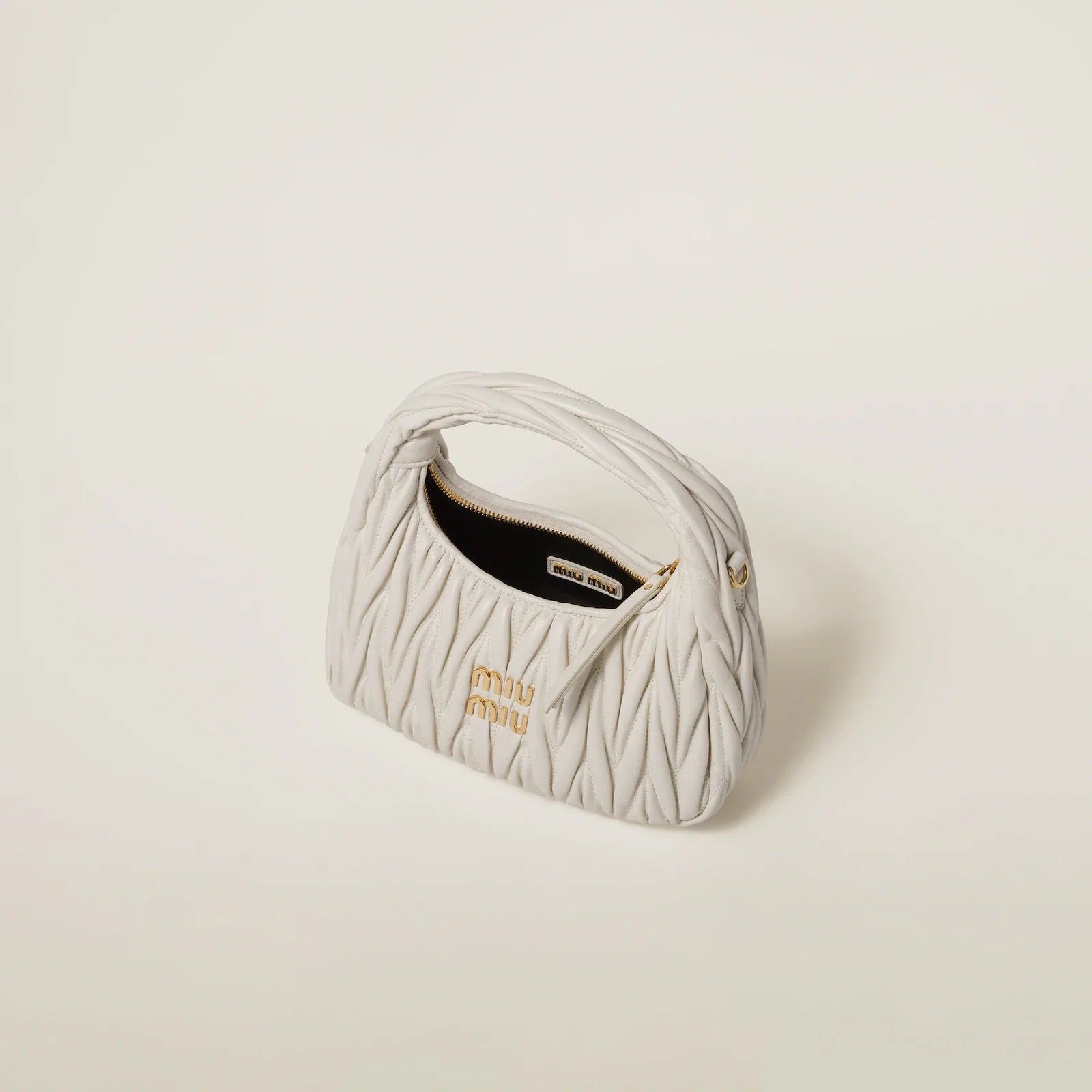 MIÛ MIÜ Sac hobo Wander nappa matelassé