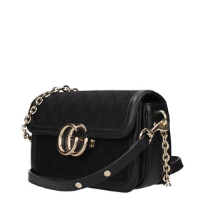 Sacs bandoulière GG pour femme en tissu noir