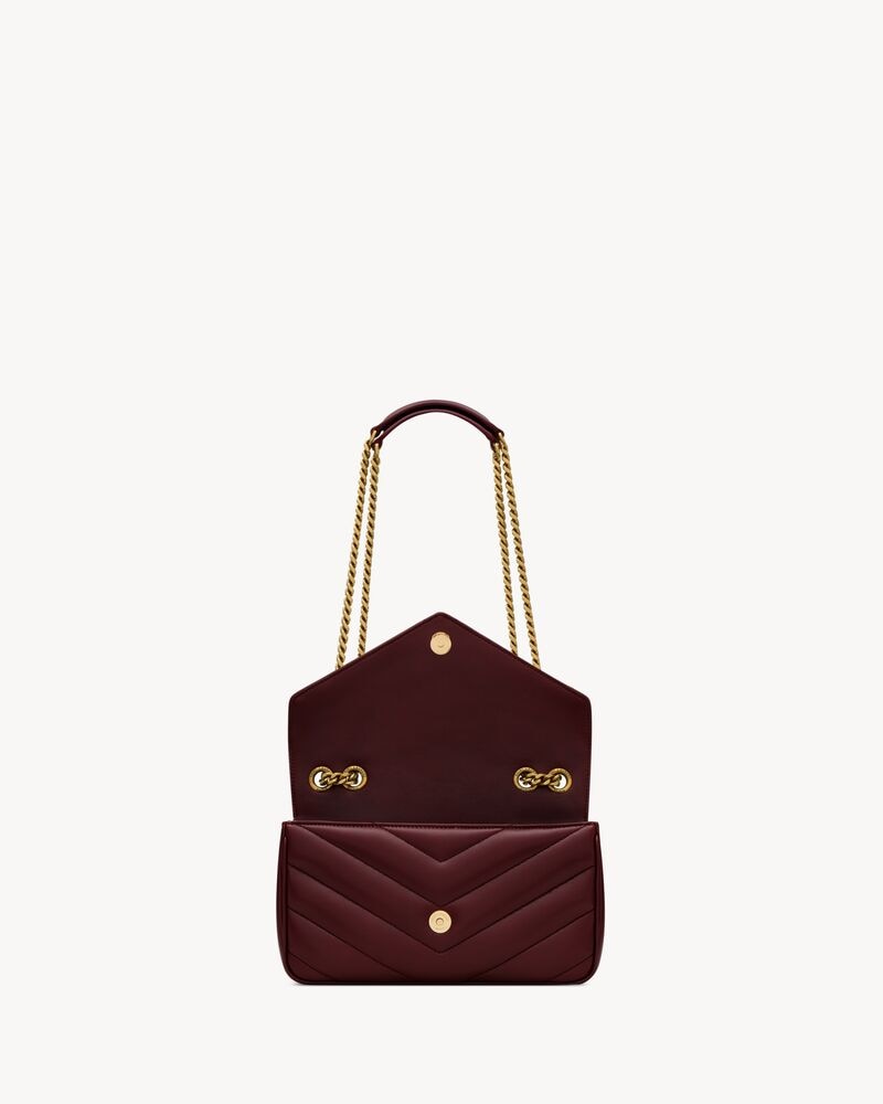 YSL LOULOU SMALL MATELASSÉ
ROUGE CABERNET