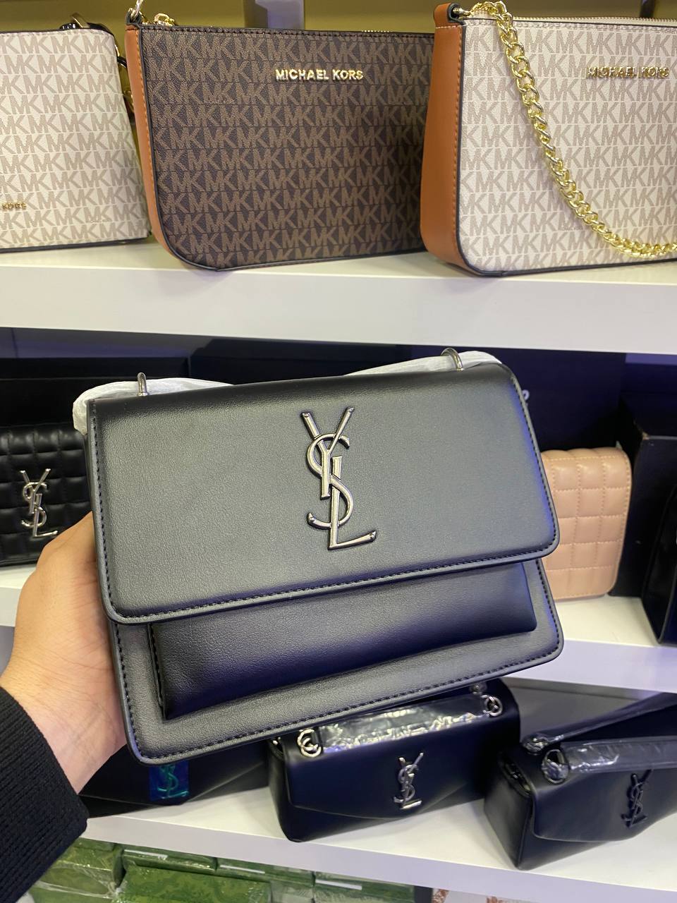 s@int laurent sunset medium  cross-body bag black
