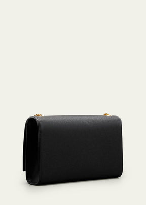 Saint Laurent Sac portefeuille Kate Medium à chaîne et pompon YSL en cuir grainé