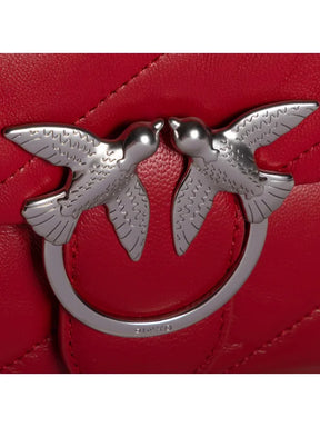 PÏNKÔ Sac matelassé Love Mini Rouge