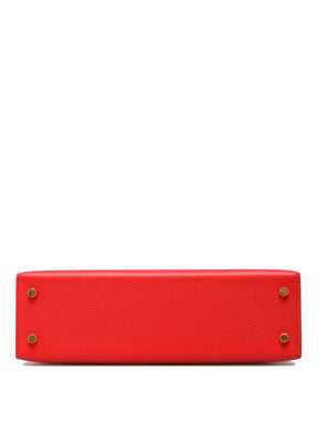 Hermès Mini Kelly 20 II Rouge De Coeur Veau Epsom