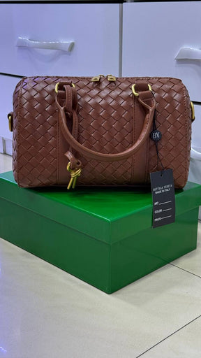 Sac à main vintage véritable tressé en forme d’oreiller pour femmes