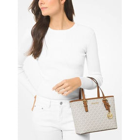 MK Sac MK Jet Set Travel Saffiano Leather - Vanilla beige