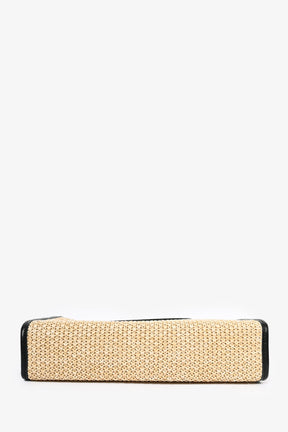 LV Trousse de toilette en raphia beige/noir sur chaîne