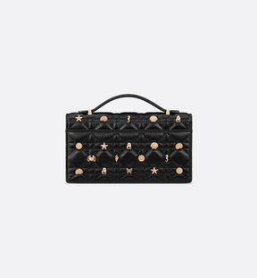 Mini sac My Diôr 
d'agneau Cannage noir et studs dorés Dior Cabinet de Curiosités