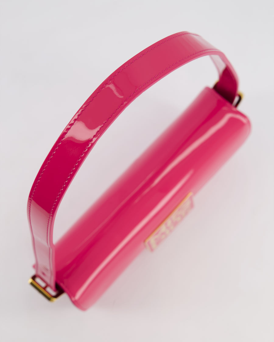 Sac bandoulière à rabat Mïss Diôr Fuchsia Christian Diôr de veau verni avec finitions dorées