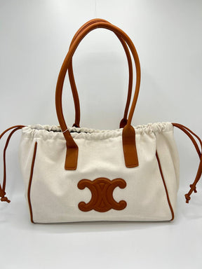 Cêlinë 2024Canvas Tote Bag for Women, Color Matching Commuter Shoulder Bag