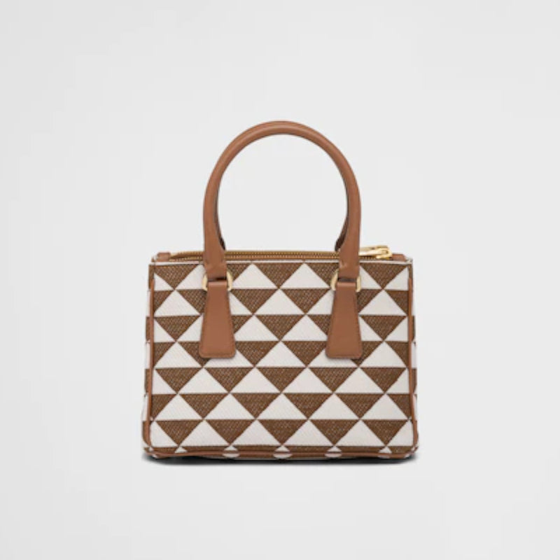 Prada Symbole embroidered fabric mini bag