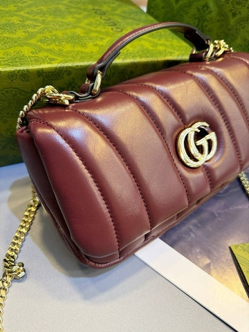Gucci Petit sac à main GG Milano - Bordeaux