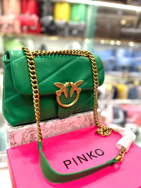Pïnkô Classic Love Puff Shoulder Bag - Green | Editorialist